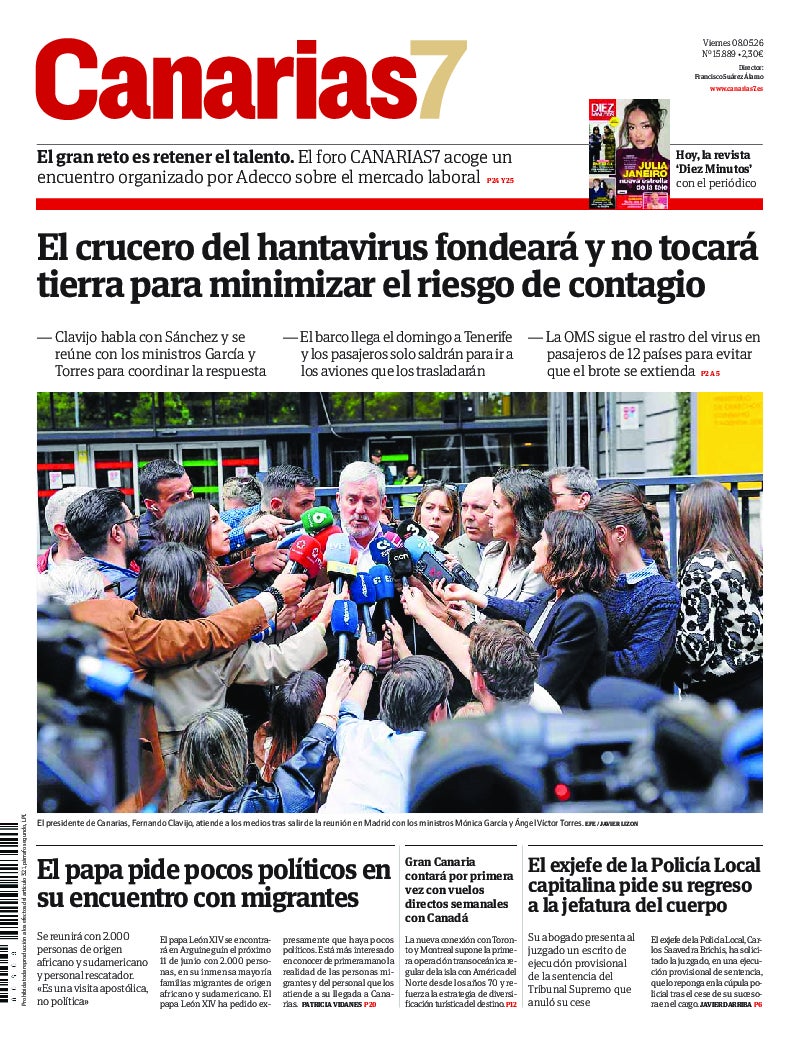 Portada Canarias7 08-05-2026