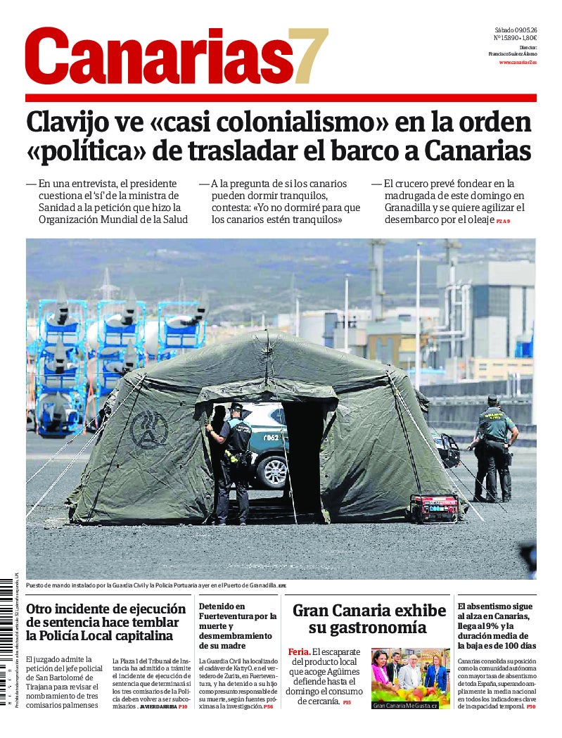 Portada Canarias7 09-05-2026