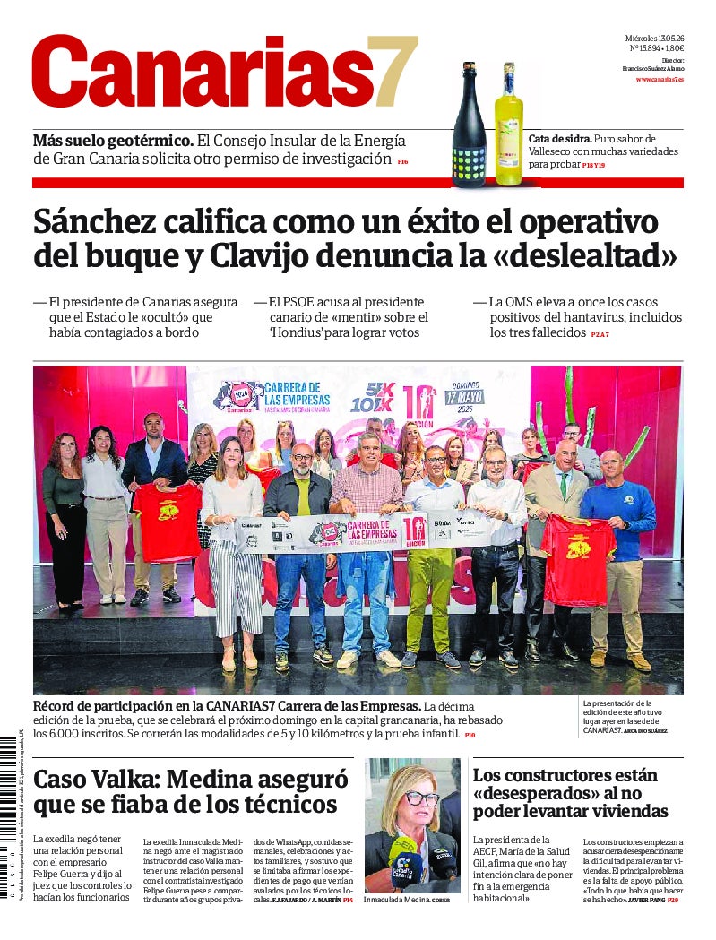 Portada Canarias7 13-05-2026