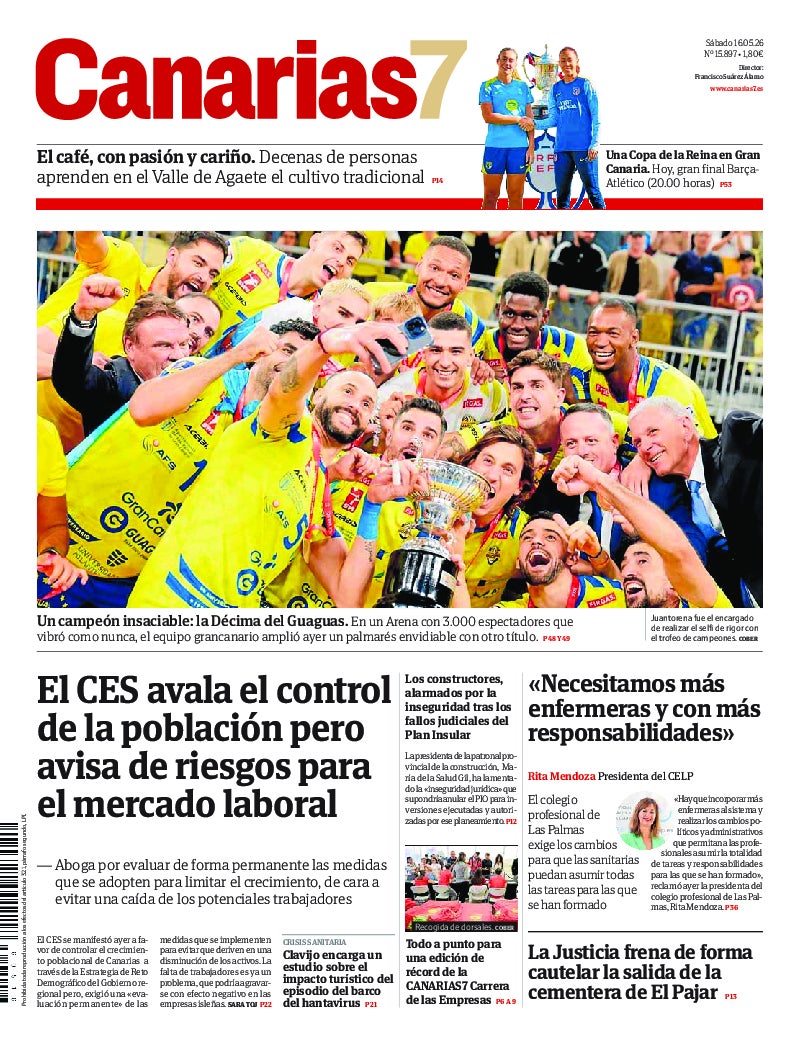 Portada Canarias7 16-05-2026