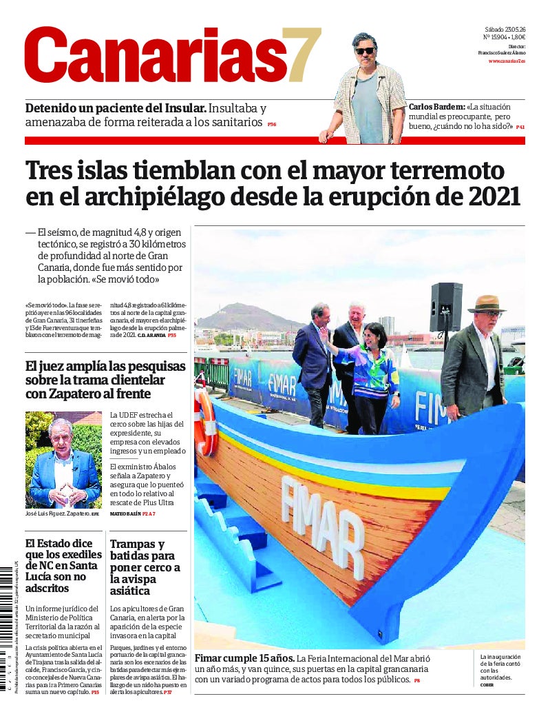 Portada Canarias7 23-05-2026
