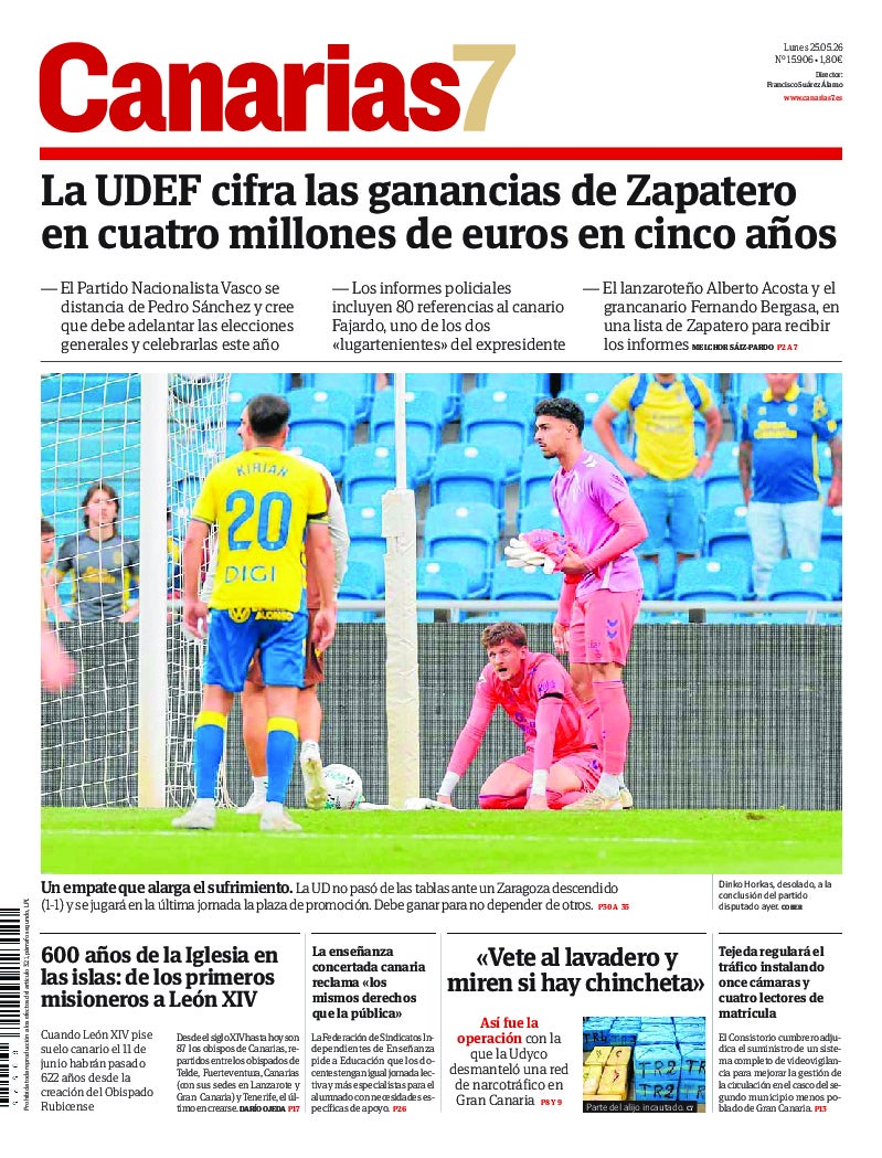 Portada Canarias7 25-05-2026