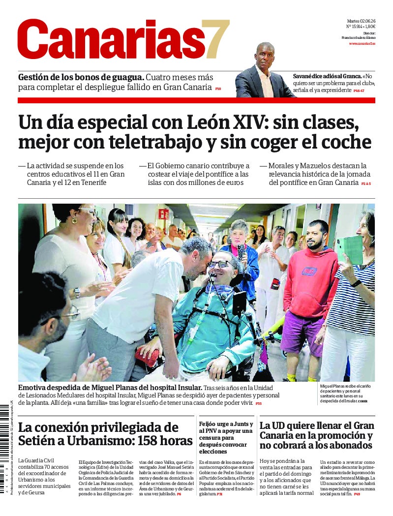 Portada Canarias7 02-06-2026