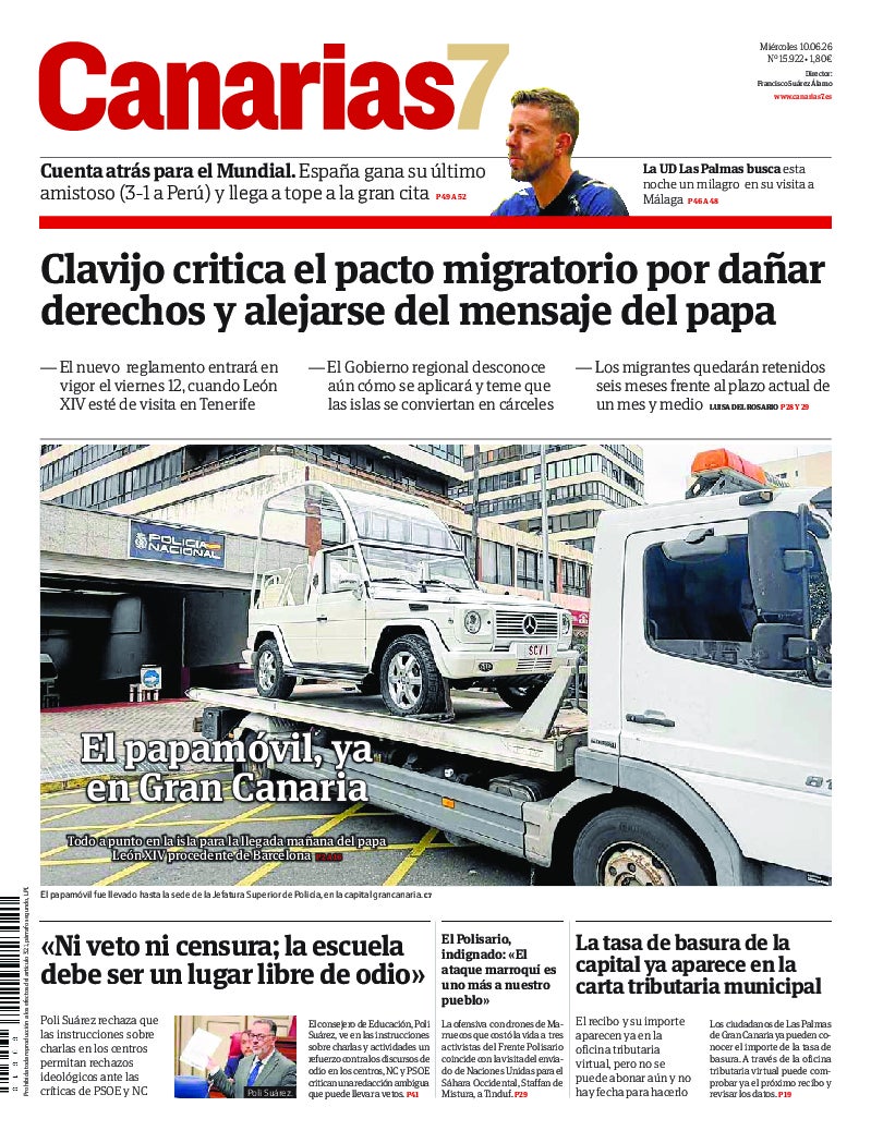 Portada Canarias7 10-06-2026