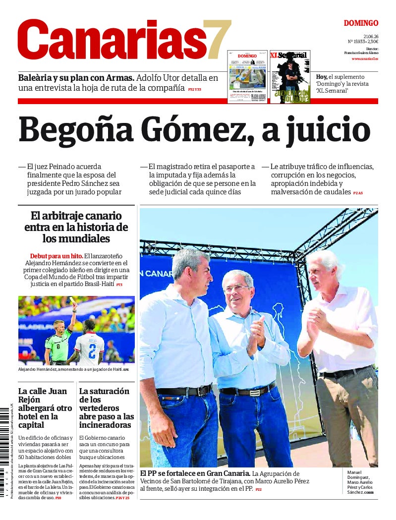 Portada Canarias7 21-06-2026
