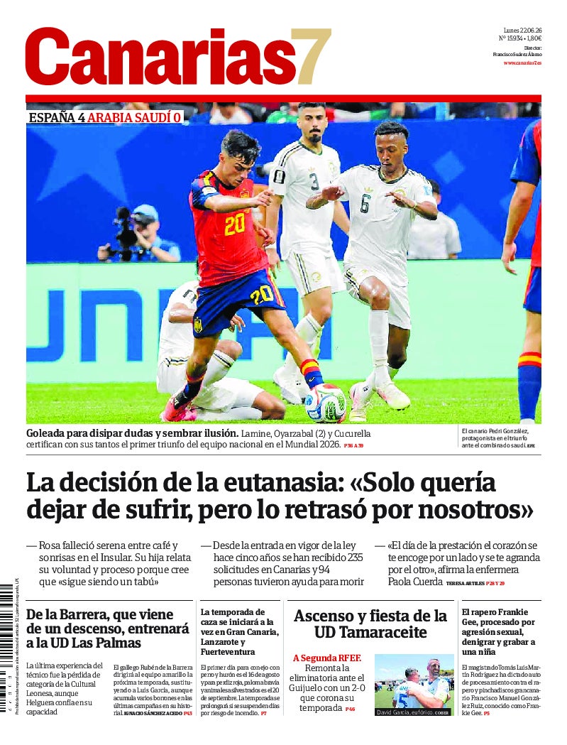Portada Canarias7 22-06-2026
