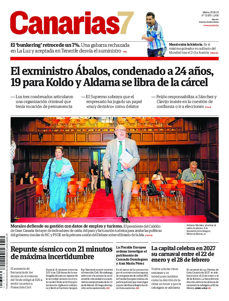 Portada Canarias7 23-06-2026