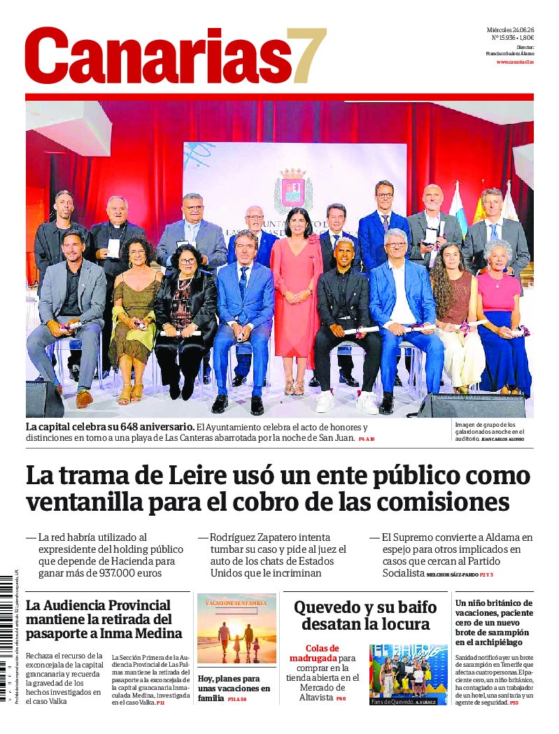 Portada Canarias7 24-06-2026