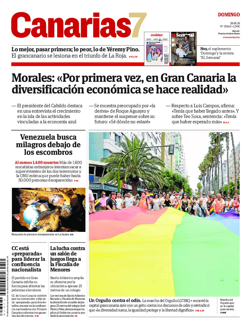 Portada Canarias7 28-06-2026