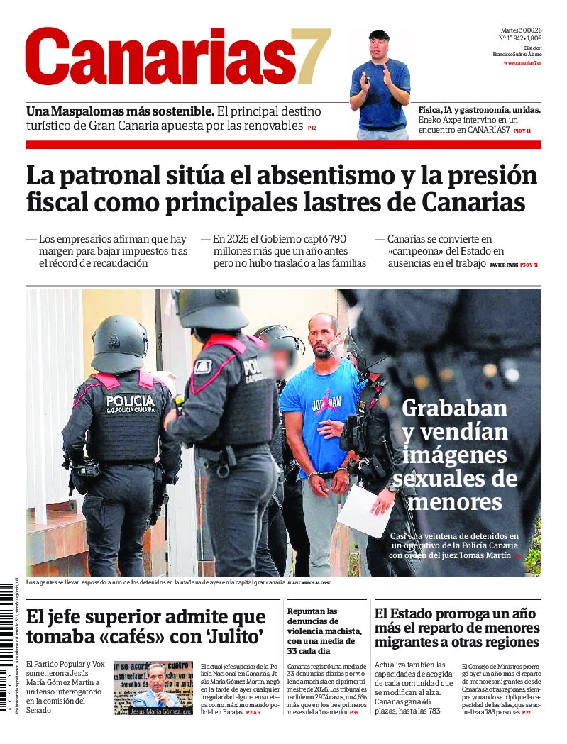 Portada Canarias7 30-06-2026
