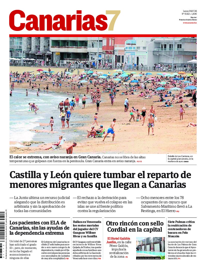 Portada Canarias7 06-07-2026