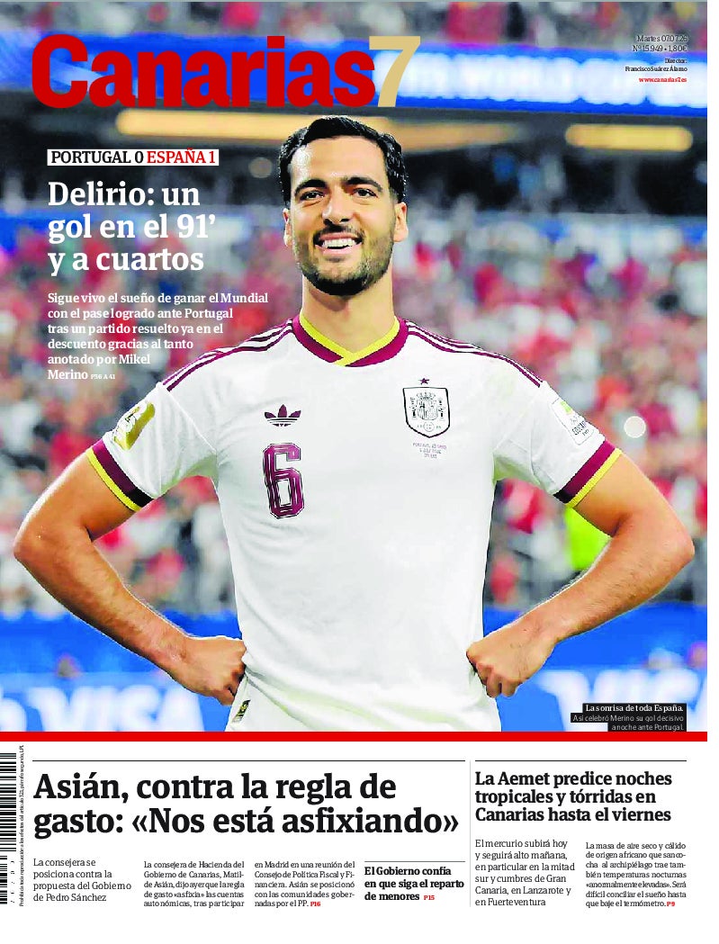 Portada Canarias7 07-07-2026