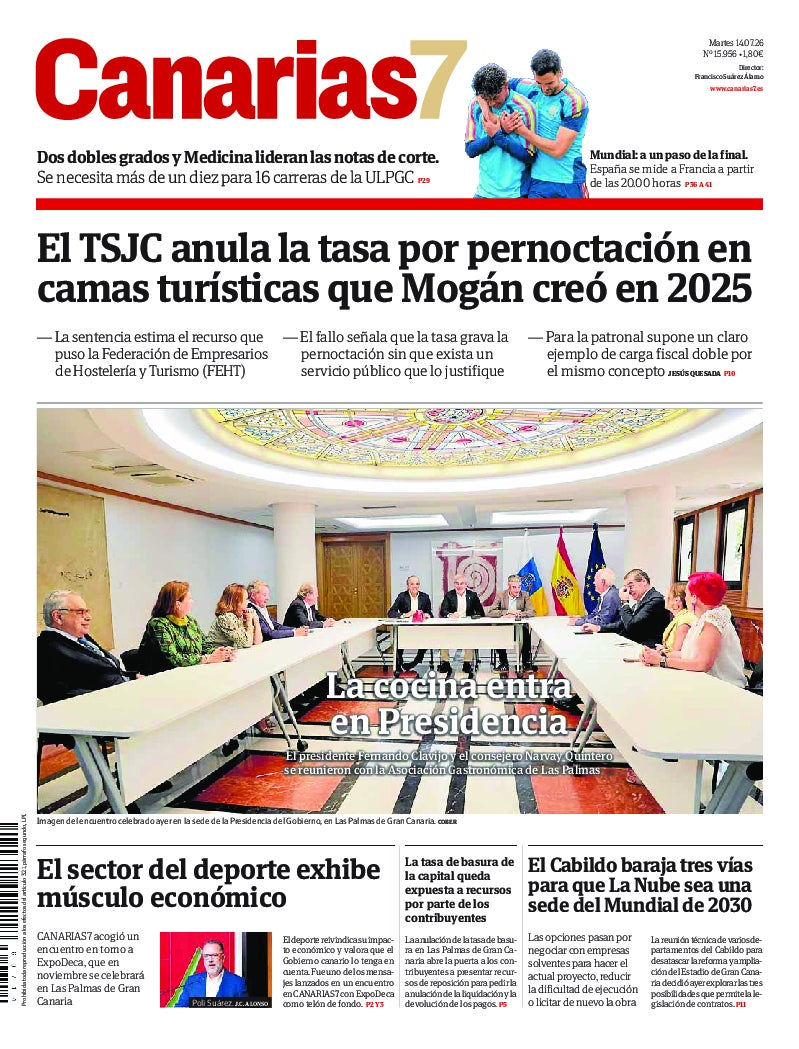 Portada Canarias7 14-07-2026