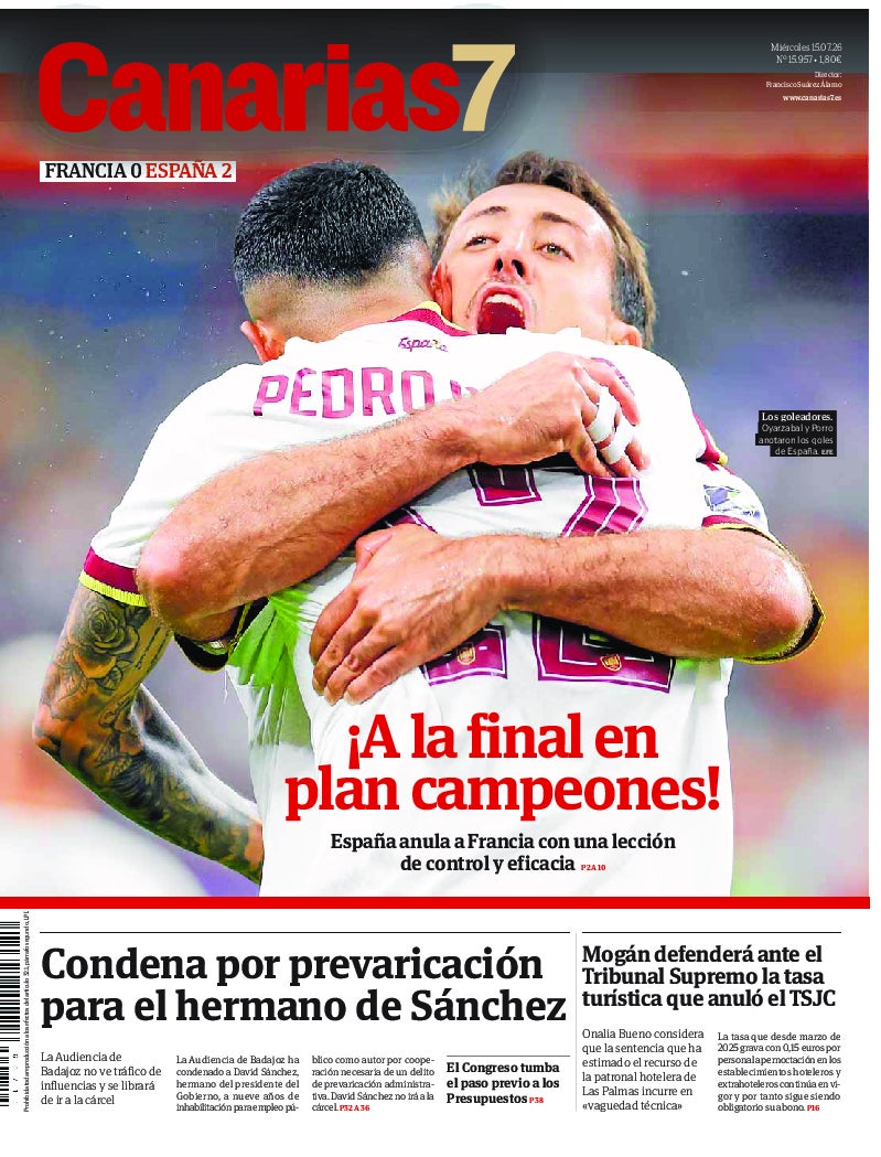 Portada Canarias7 15-07-2026