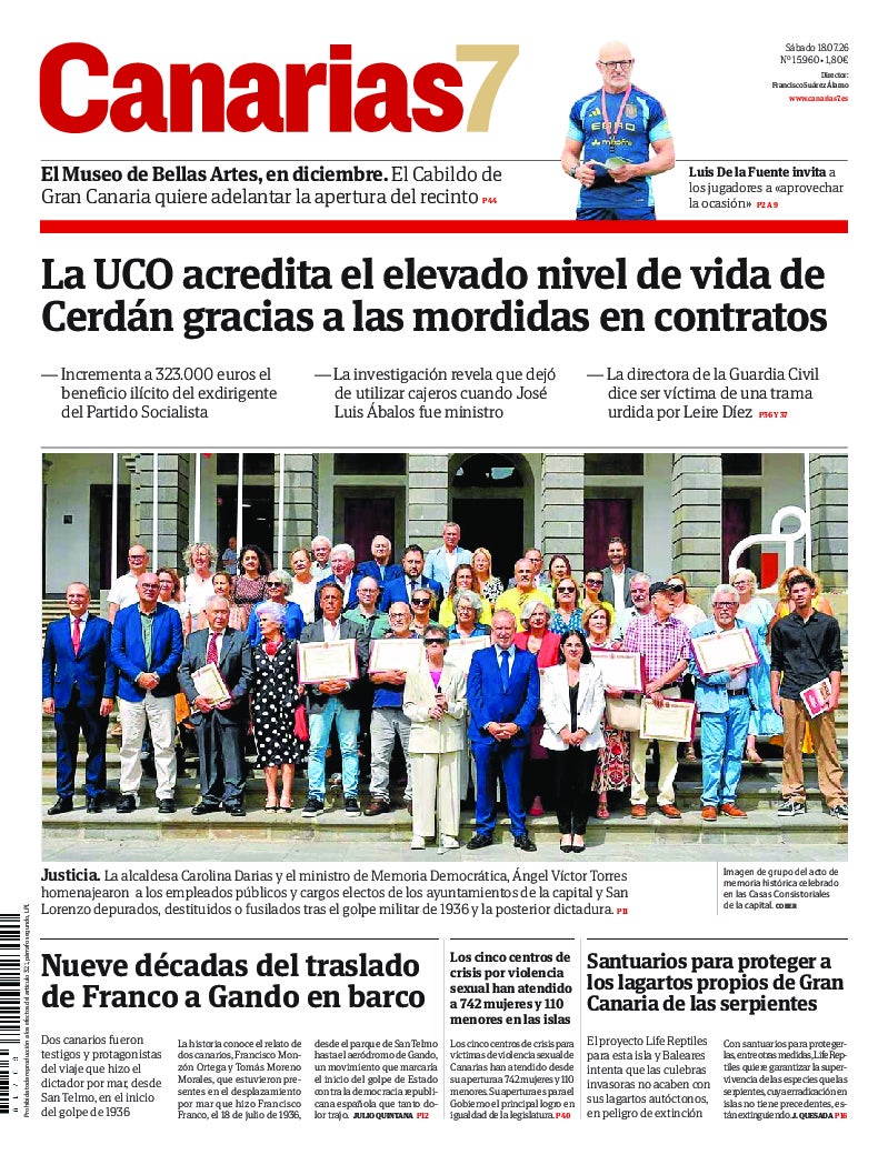 Portada Canarias7 18-07-2026