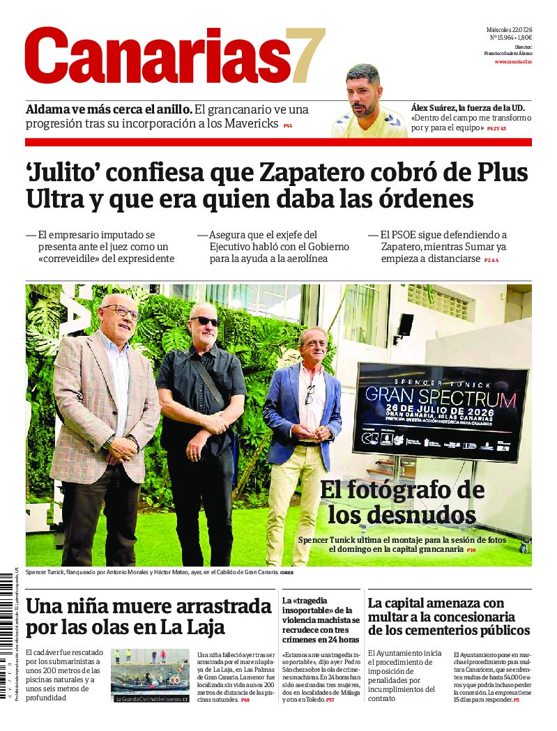 Portada Canarias7 22-07-2026