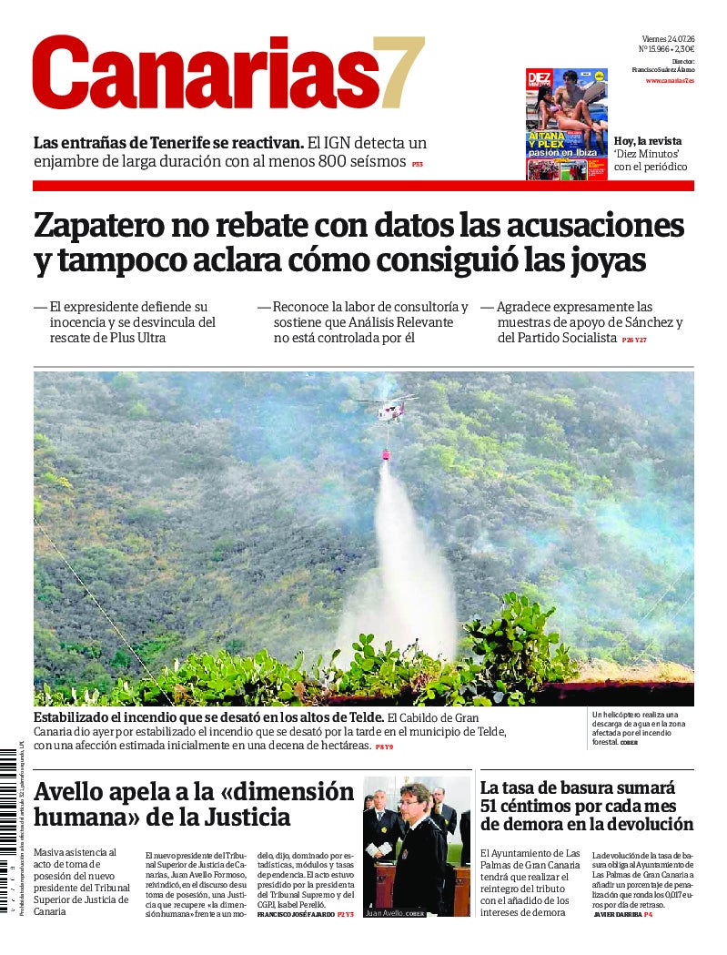 Portada Canarias7 24-07-2026