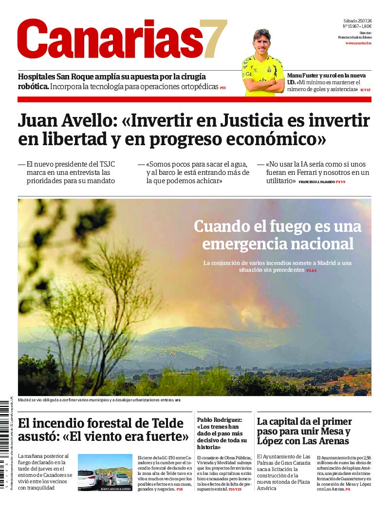 Portada Canarias7 25-07-2026