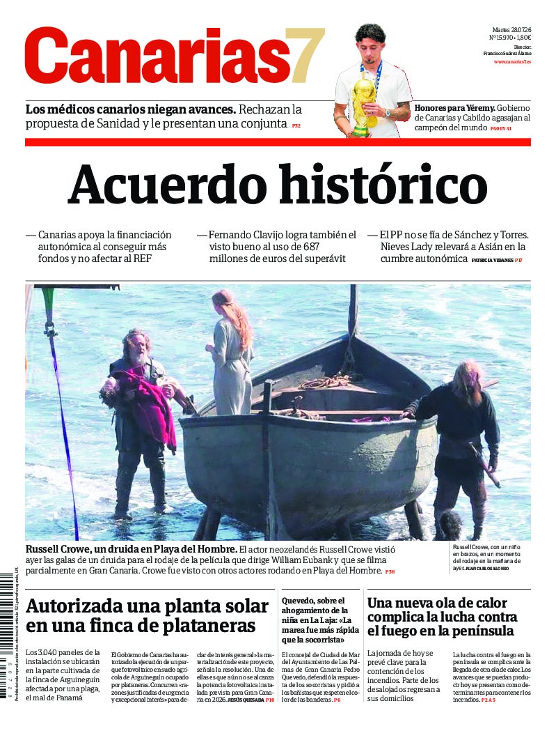 Portada Canarias7 28-07-2026