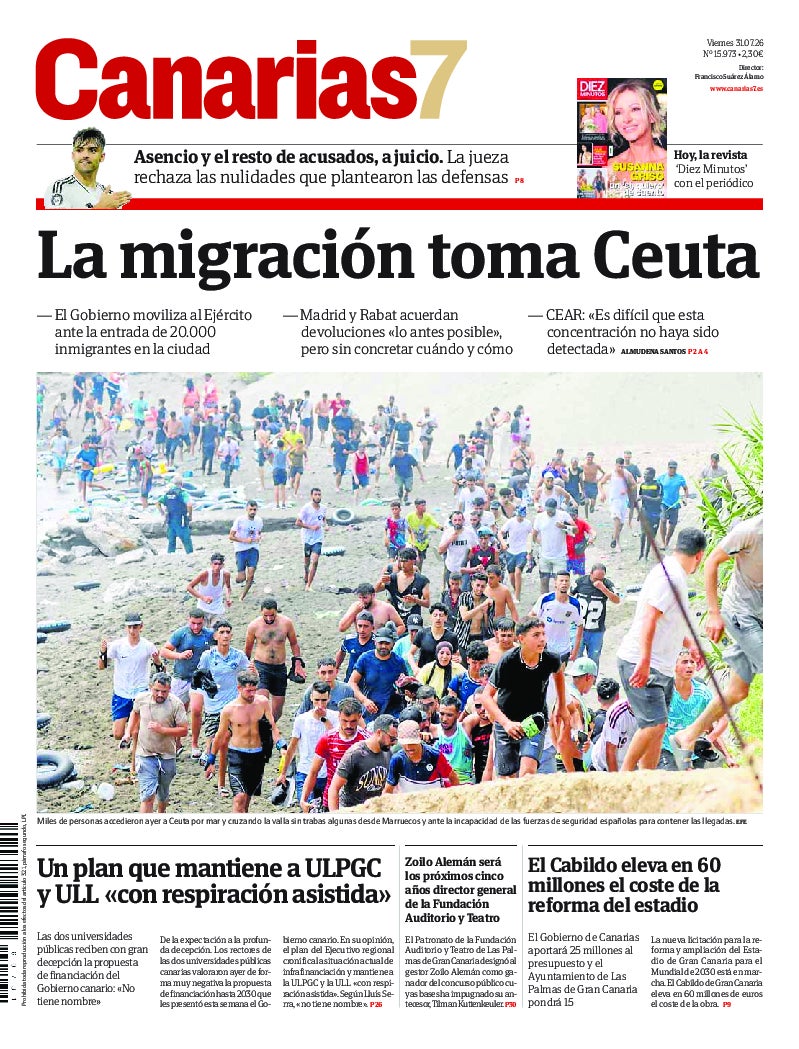 Portada Canarias7 31-07-2026