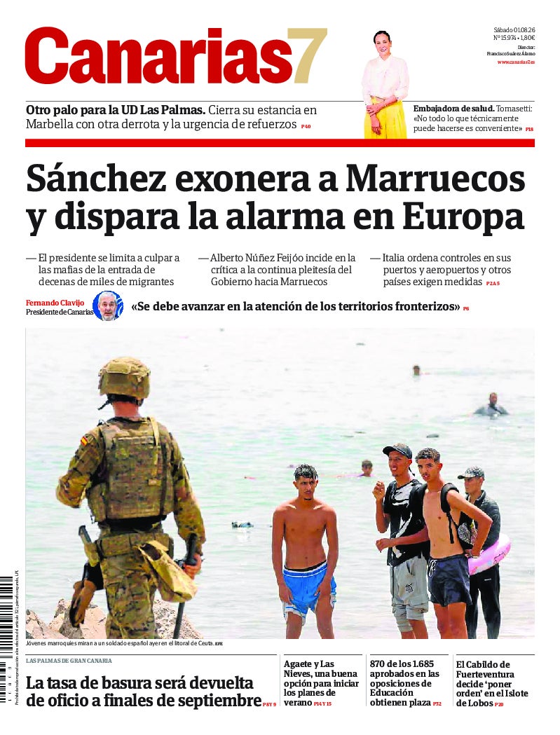 Portada Canarias7 01-08-2026