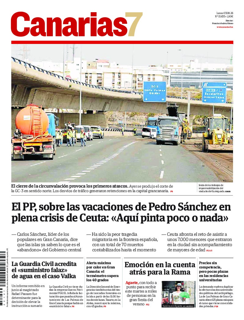 Portada Canarias7 03-08-2026