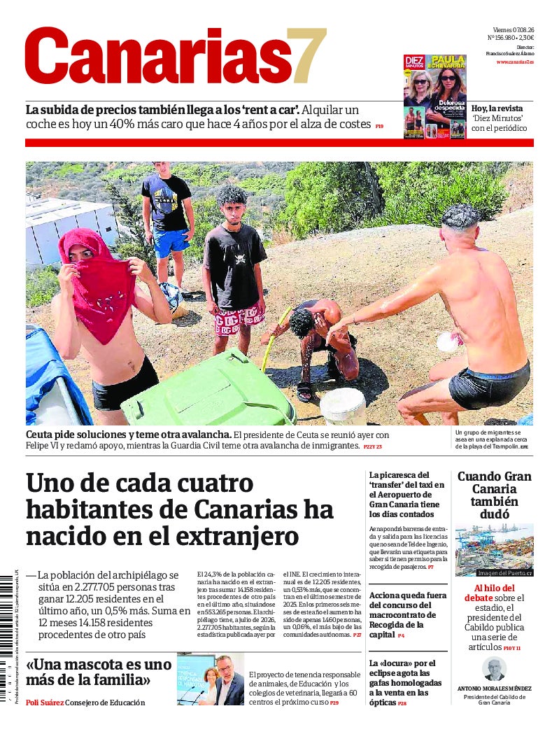 Portada Canarias7 07-08-2026