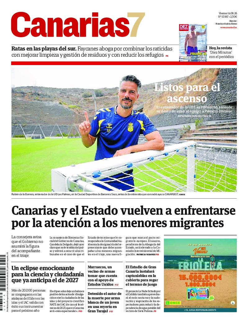 Portada Canarias7 14-08-2026