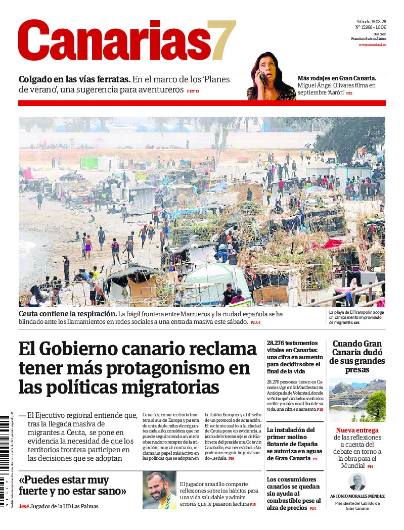 Portada Canarias7 15-08-2026