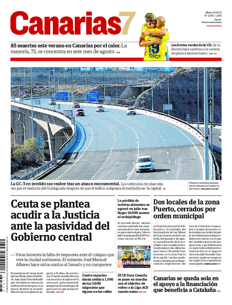 Portada Canarias7 18-08-2026