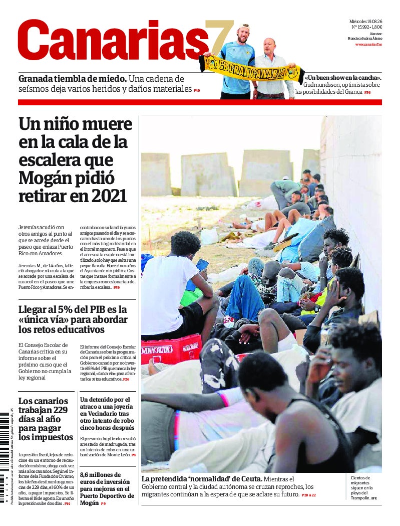 Portada Canarias7 19-08-2026