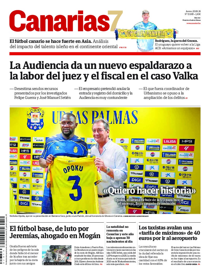 Portada Canarias7 20-08-2026
