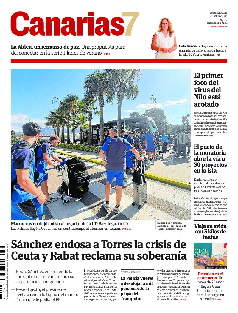 Portada Canarias7 22-08-2026