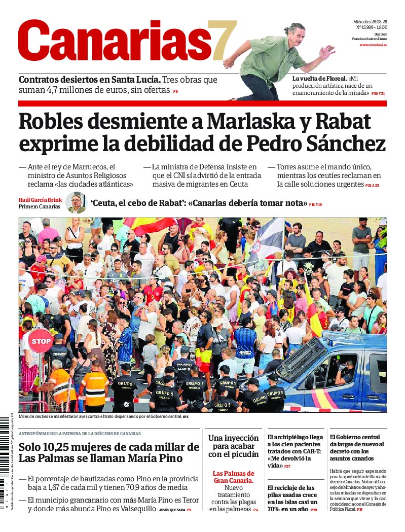 Portada Canarias7 26-08-2026