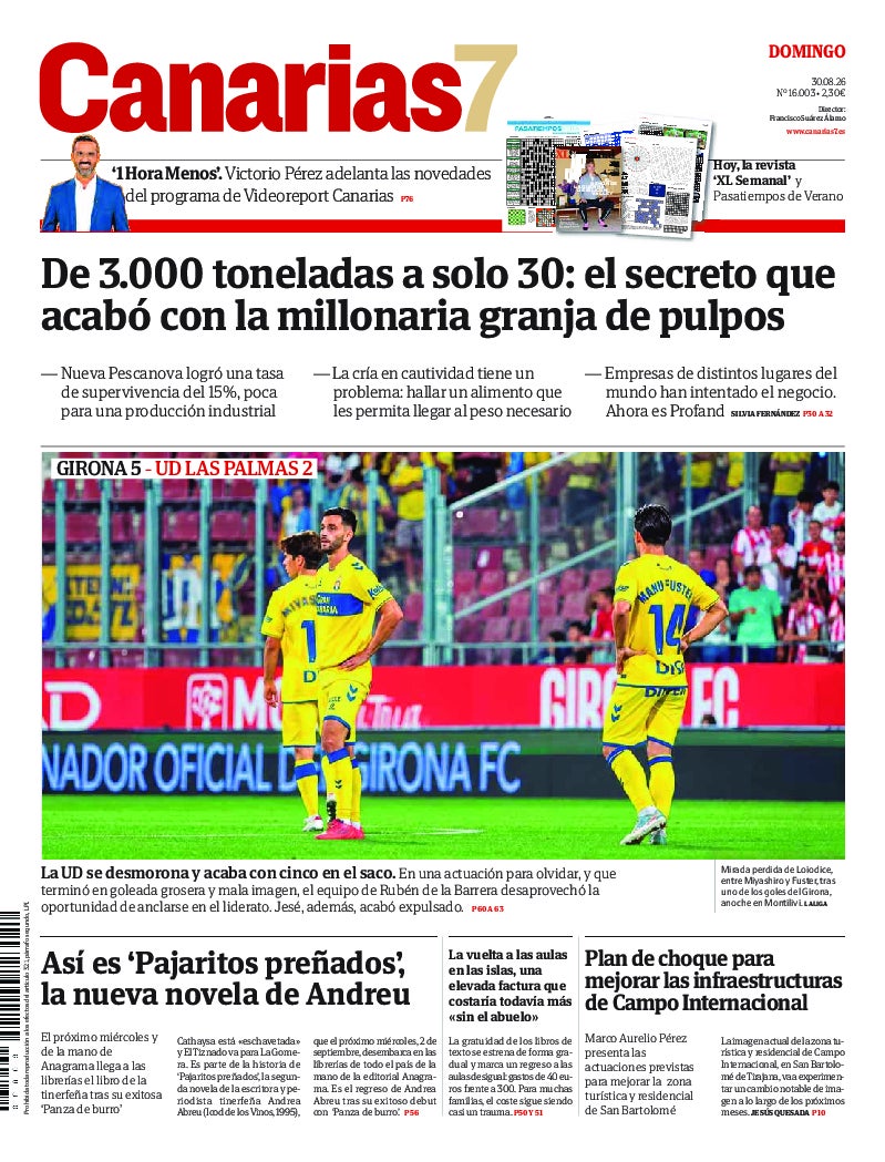 Portada Canarias7 30-08-2026