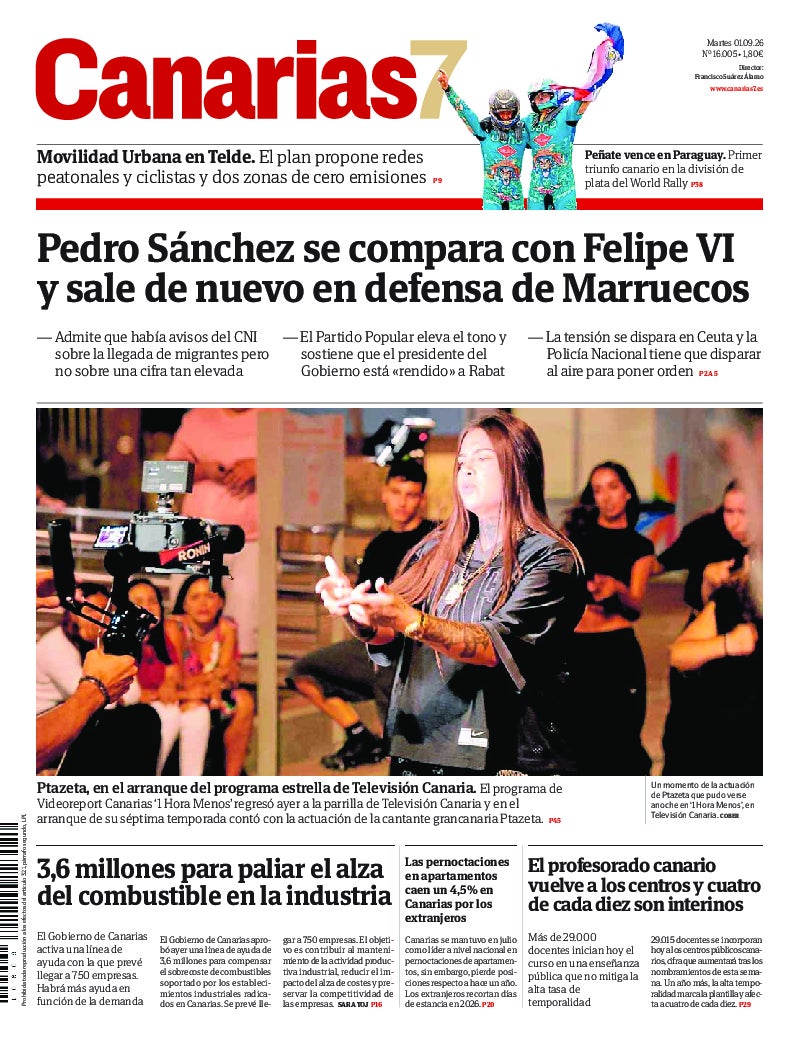 Portada Canarias7 01-09-2026