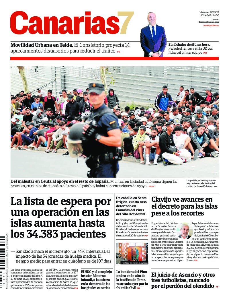 Portada Canarias7 02-09-2026