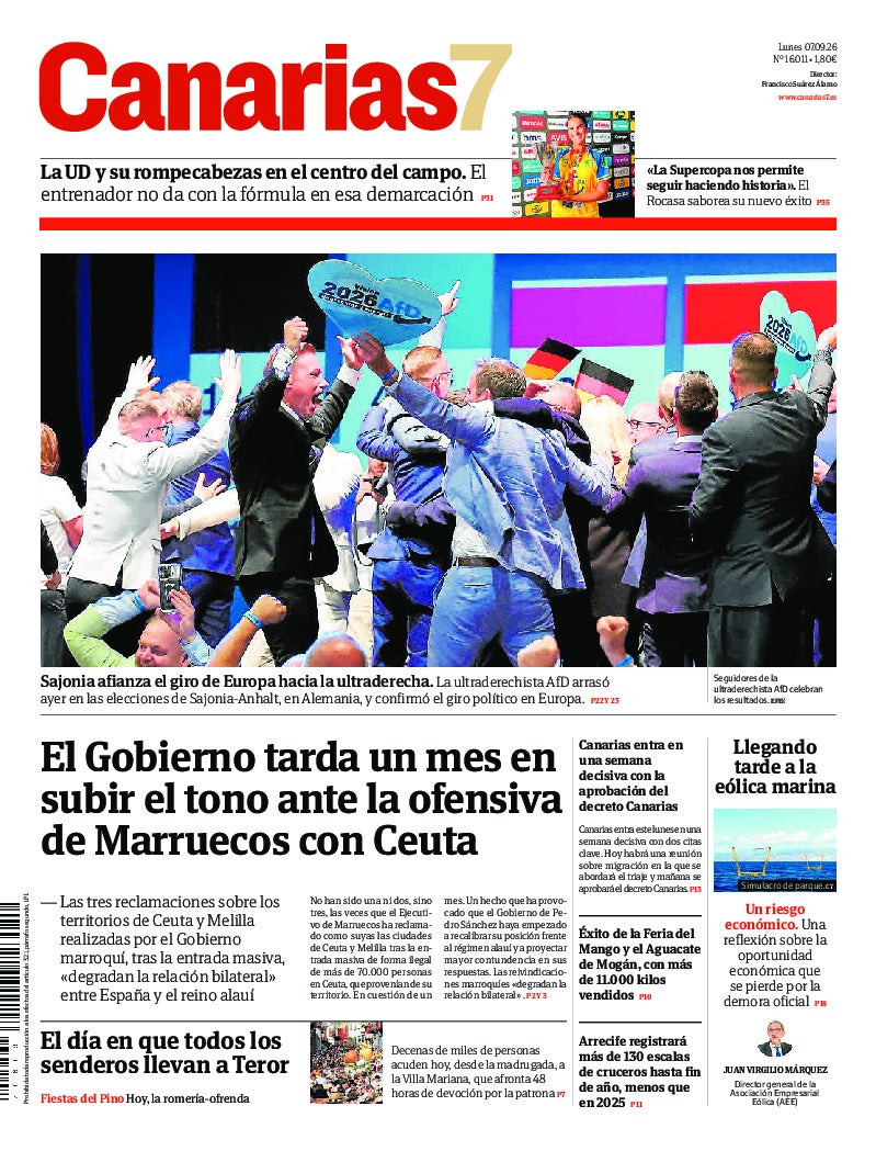 Portada Canarias7 07-09-2026