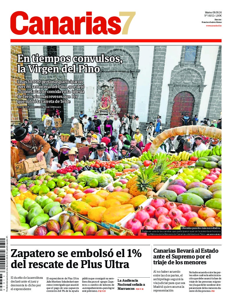 Portada Canarias7 08-09-2026