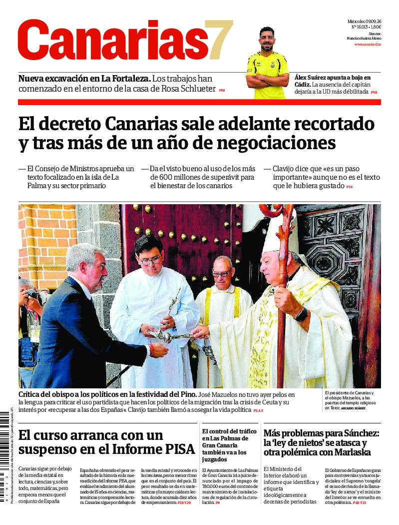 Portada Canarias7 09-09-2026