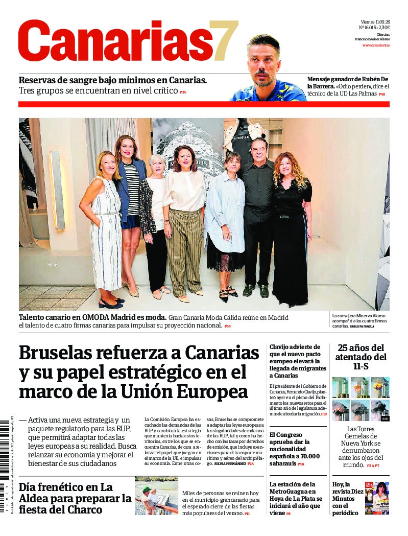 Portada Canarias7 11-09-2026