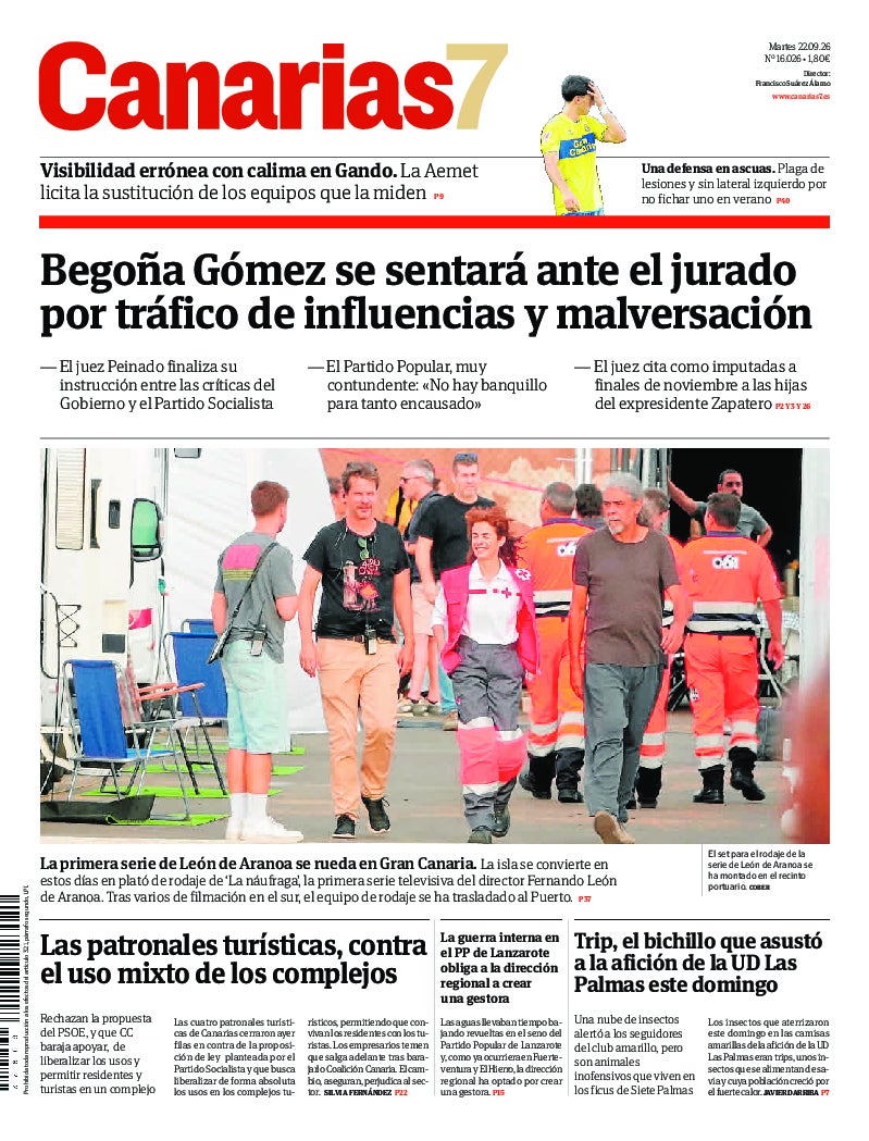Portada Canarias7 22-09-2026