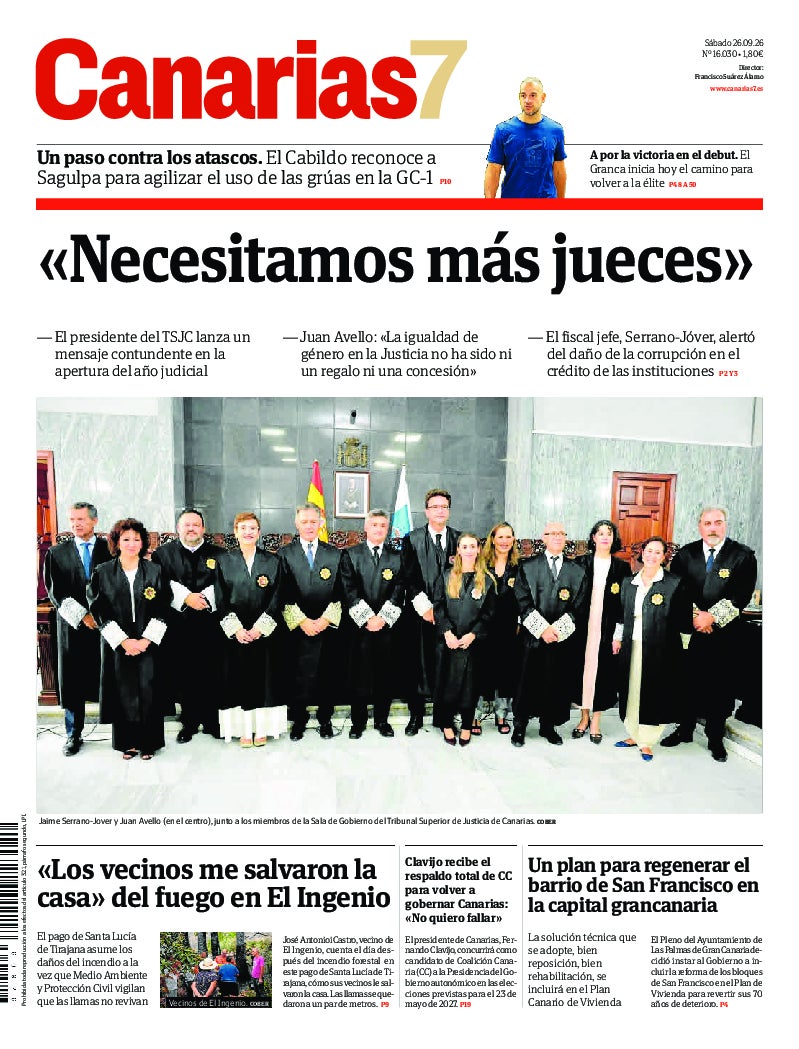 Portada Canarias7 26-09-2026