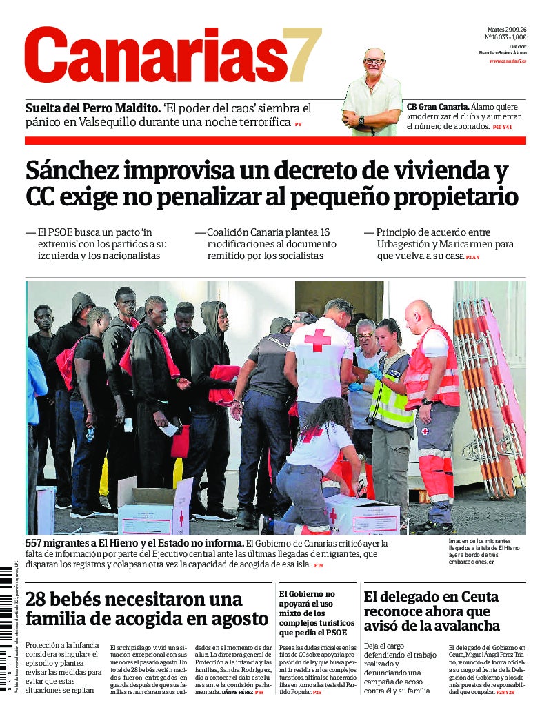 Portada Canarias7 29-09-2026
